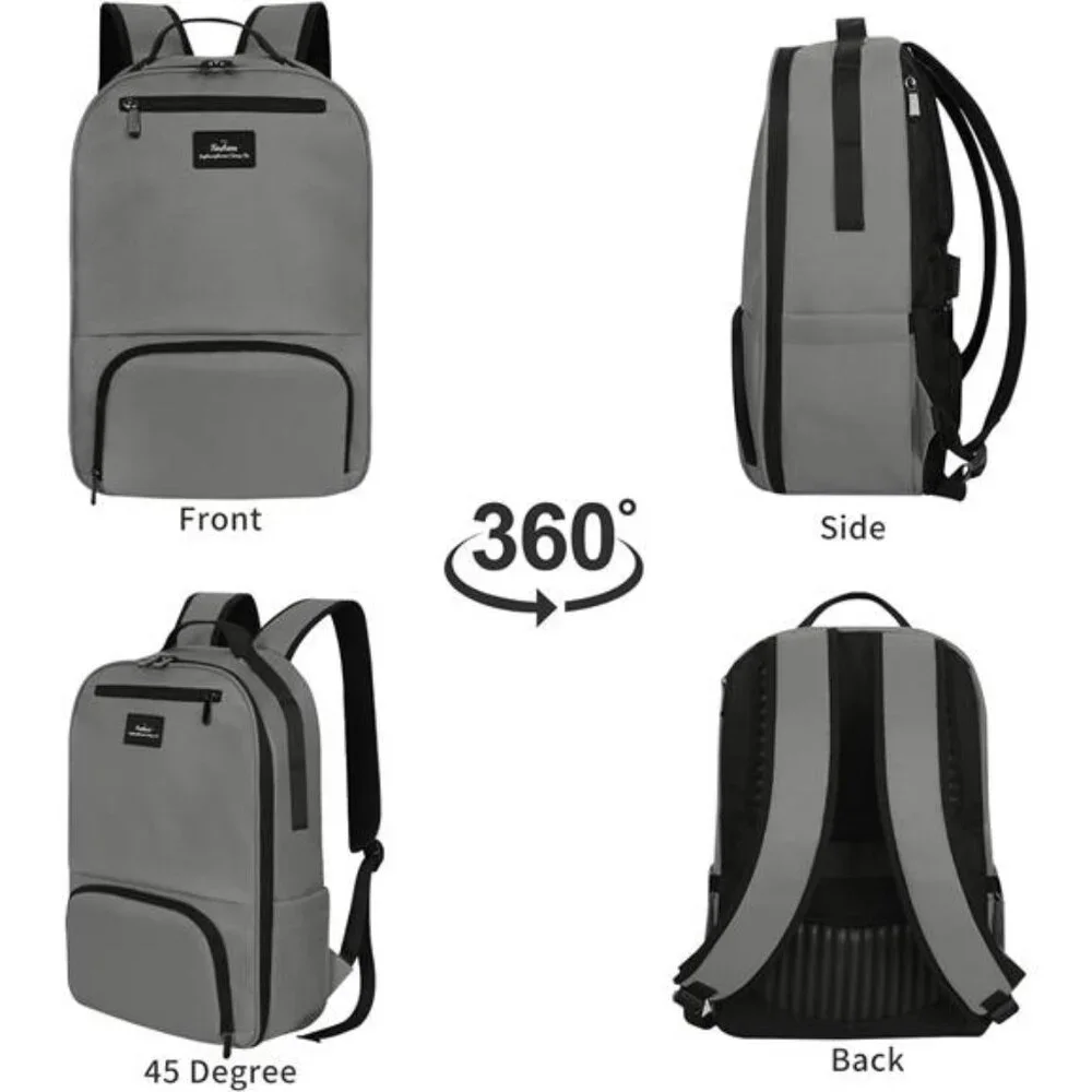 Gray Backpacks for Men, Laptop Travel Backpack,Back packs for College Students,